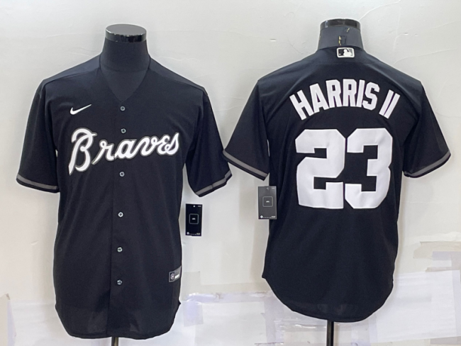 Nike Atlanta Braves 23 Michael Harris II Baseball Jersey Black
