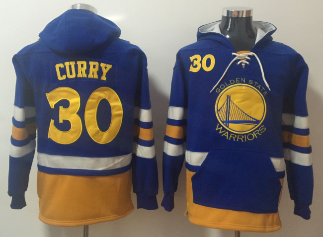 New Golden State Warrior 30 Stephen Curry Hoodies Basketball Jersey Blue