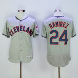 Cleveland indians 24 Jose Ramirez Flexbase Baseball Jersey Gray