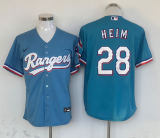 Nike Texas Rangers 28 Jonah Heim Baseball Jersey Blue