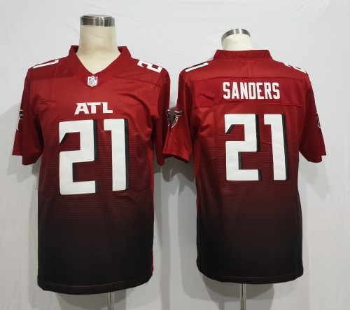 Atlanta Falcons 21 Deion Sanders Football Jersey Legend Red