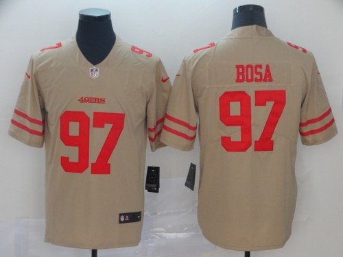 San Francisco 49ers 97 Nick Bosa Football Jersey Legend Beige