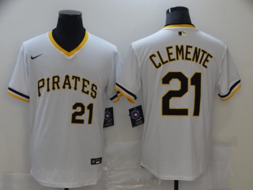 Nike Pittsburgh Pirates 21 Roberto Clemente Baseball Jersey White