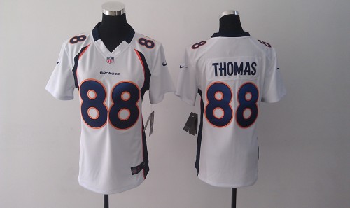 Women Denver Broncos 88 Demaryius Thomas Football Jersey White