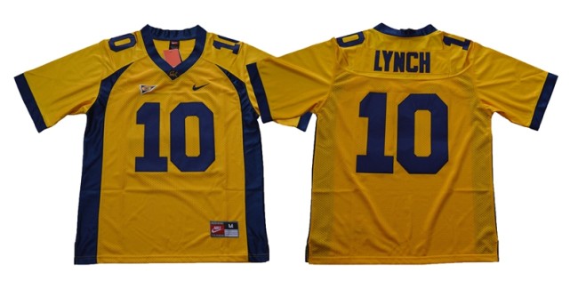 California Golden Bears 10 Marshawn Lynch College Football Jersey Yellow