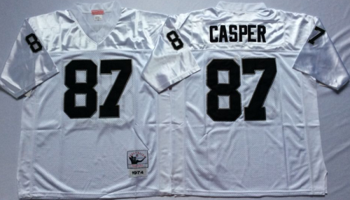 Oakland Raiders 87 Dave Casper Football Jersey White Retro