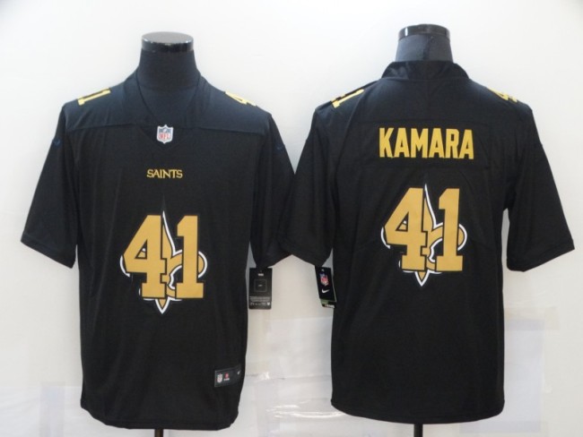 New Orleans Saints 41 Alvin Kamara Football Jersey Legend Black shadow