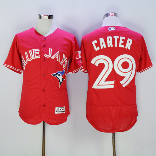 Toronto Blue Jays 29 Joe Carter Flexbase Baseball Jersey Red