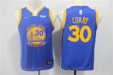 Youth Nike Golden State Warrior 30 Stephen Curry Basketball Jersey Blue Fan Edition