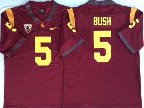 USC Trojans 5 Reggie Bush College Football Jersey Red