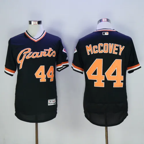 San Francisco Giants 44 Willie McCovey Flexbase Baseball Jersey Black