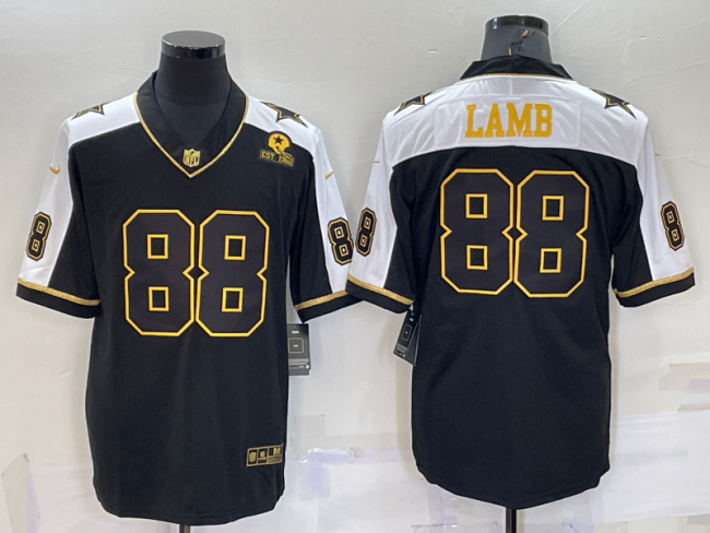 Dallas Cowboys 88 CeeDee Lamb Football Jersey Legendary Black Thanksgiving