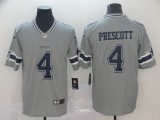 Dallas Cowboys 4 Dak Prescott Football Jersey Legendary Gray