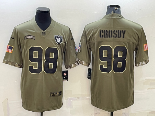 Oakland Raiders 98 Sidney Crosby Football Jersey salute
