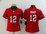 Women Tampa Bay Buccaneers 12 Tom Brady Football Jersey Legend Red