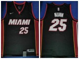 Miami Heat 25 Kendrick Nunn Basketball Jersey Black Fan