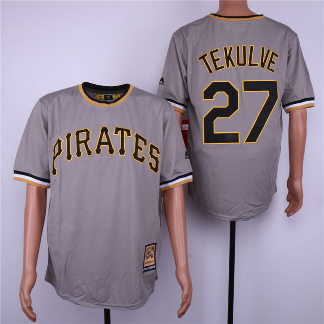 Pittsburgh Pirates 27 Kent Tekulve Baseball Jersey Gray Retro