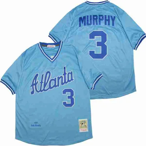 Atlanta Braves 3 Dale Murphy Baseball Jersey Blue