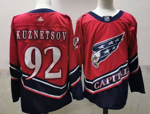 Adidas Washington Capitals 92 Evgeny Kuznetsov Ice Hockey Jersey Red