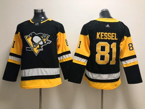 Youth Adidas Classic Pittsburgh Penguins 81 Mary Hessel Ice Hockey Jersey Black