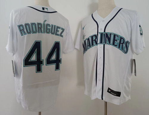Nike Seattle Mariners 44 Julio Rodriguez Flexbase Baseball Jersey White