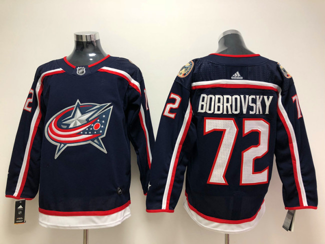 Adidas Classic Columbus Blue Jacket 72 Sergei Bobrovsky Ice Hockey Jersey Navy Blue