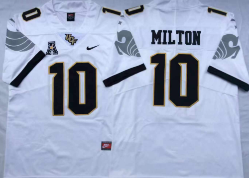 UCF Knights 10 McKenzie Milton College Football Jersey White