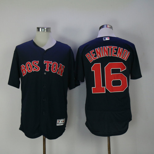 Boston Red Sox 16 Andrew Benintend Flexbase Baseball Jersey Navy Blue