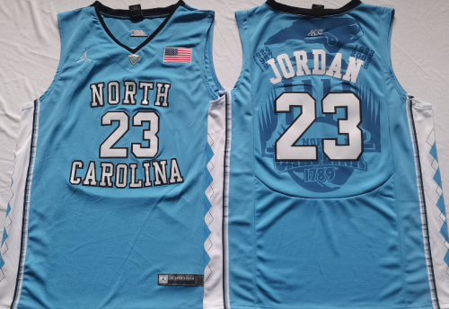 North Carolina 23 Michael Jordan College Basketball Jersey Blue