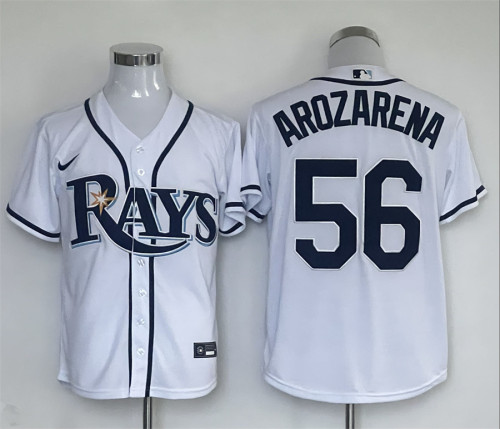 Nike Tampa Bay Rays 56 Randy Arozarena Baseball Jersey White