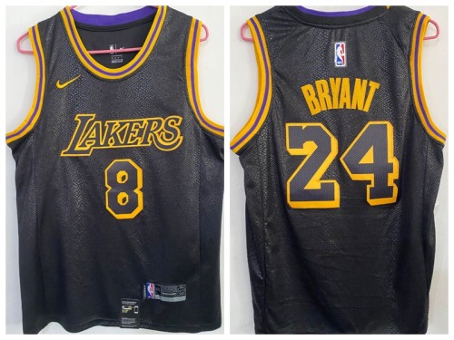 Nike Los Angeles Lakers 8 and 24 Kobe Bryant Black Mamba commemorative limited edition Special Edition