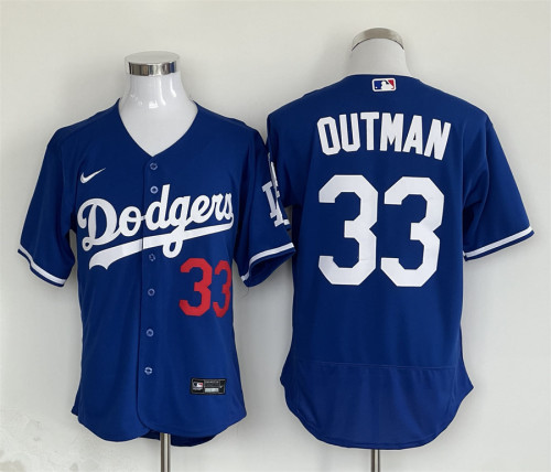 Nike Los Angeles Dodgers 33 James Outman Flexbase Baseball Jersey Blue