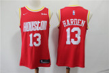 Nike Houston Rockets 13 James Harden Basketball Jersey Red City Edition