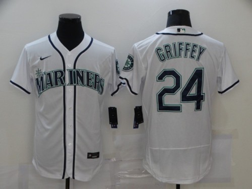 Nike Seattle Mariners 24 Ken Griffey Flexbase Baseball Jersey White