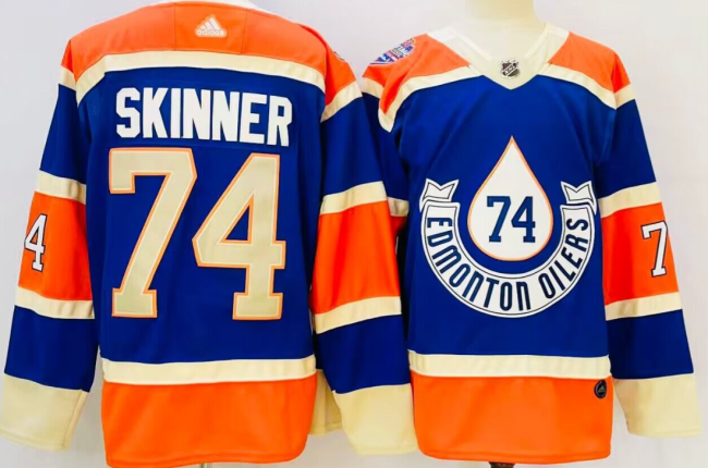 Adidas Edmonton Oilers 74 Stuart Skinner Ice Hockey Jersey
