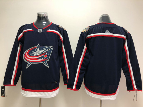 Adidas Classic Columbus Blue Jacket Blank Ice Hockey Jersey Navy Blue