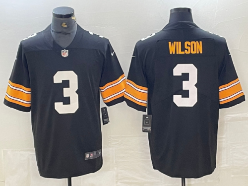 Pittsburgh Steelers 3 Russell Wilson Football Jersey Legend Black