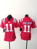 Women New England Patriots 11 Julian Edelman Football Jersey REd