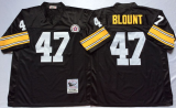 Pittsburgh Steelers 47 Mel Blount Football Jersey Black Retro