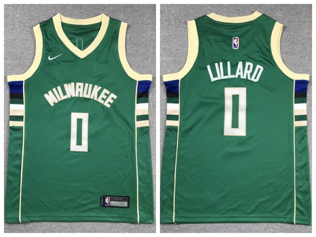 Youth Nike Milwaukee Bucks 0 Damian Lillard Basketball Jersey Green