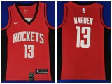 Nike Houston Rockets 13 James Harden Basketball Jersey Red City Edition