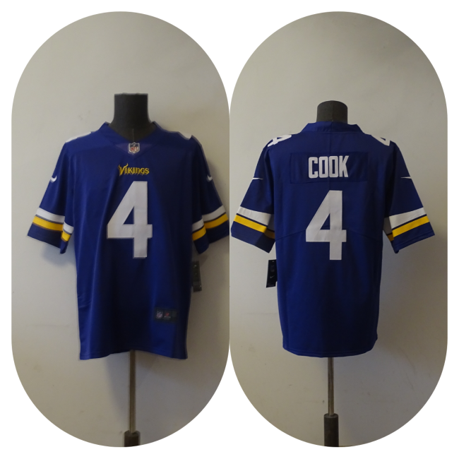 Minnesota Vikings 4 When Cook Football Jersey Legend Purple