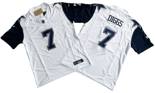 Dallas Cowboys 7 Trevon Diggs Football Jersey White Three Dynasties