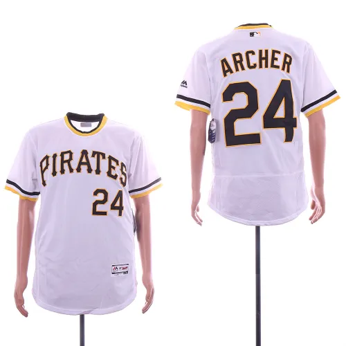Pittsburgh Pirates 24 Chris Archer Flexbase Baseball Jersey White