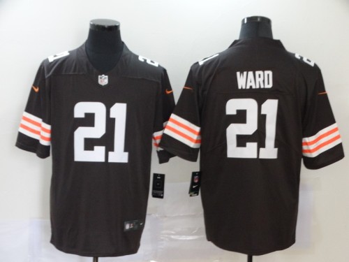 Cleveland Browns 21 Denzel Ward Football Jersey Legend Brown