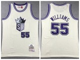 Sacramento Kings 55 Jason Williams Basketball Jersey Cream Retro