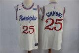 Nike Philadelphia 76ers 25 Ben simmons Basketball Jersey Beige City version