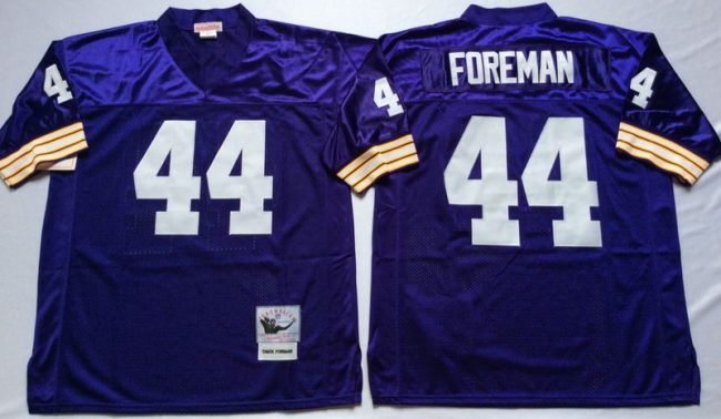 Minnesota Vikings 44 Chuck Foreman Football Jersey Purple Retro