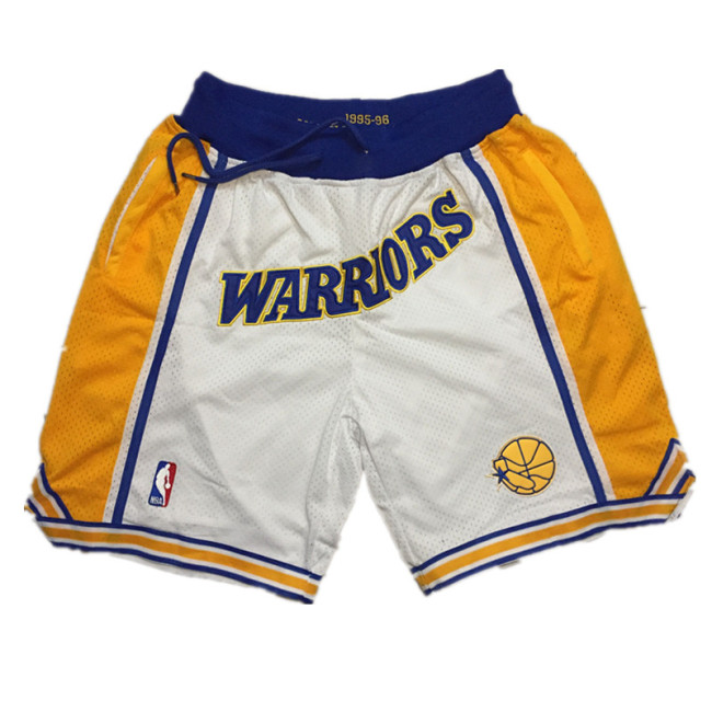 MGolden State Warrior White  Mesh Shorts Retro