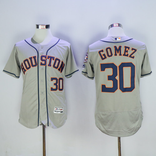 Houston Astros 30 Carlos Gomez FlexBase Baseball Jersey Gray